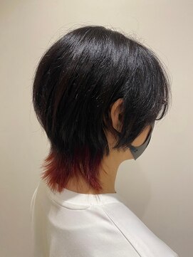 ニシオギ ヴォイス 西荻窪店(nishiogi voice) ウルフカット×裾カラー/インナーカラー/髪質改善ケアカラー