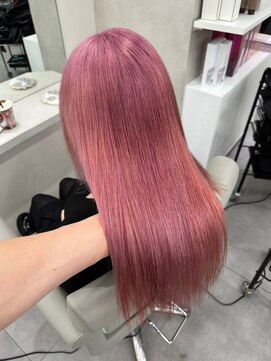 ベレーザ 渋谷(BELEZA) 7898ベビーピンクハイライトバレイヤージュ艶髪ハイトーンカラー