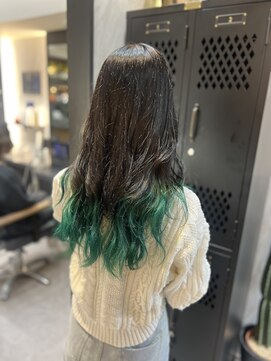 ヴァイス 渋谷店(VAICE) グリーンの裾カラー/推しカラー