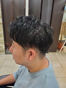 インパークス 椎名町店(INPARKS) スーツ短髪ツーブロック束感モテる黒髪シークレットパーマ流行