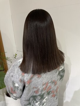 2195ヘアー 世田谷代田(2195hair) 地毛風カラー/地毛風ストレート/切りっぱなし/髪質改善