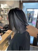 ショート/インナーカラー/黒髪/トリートメント/ブリーチ
