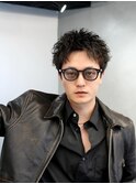 渋谷スパイキーパーマルーズショートメンズショート
