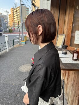 テイ(tei) オレンジカラー/ブラウンカラー/ボブ/ブリーチなしカラー