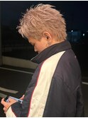 MEN’S HAIR/サーフカール/刈り上げセンターパート/ブリーチ