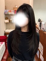 シェール(cher)&nbsp;透明感/ダークブラウン/ロングレイヤー【cher西宮北口：MAYA】