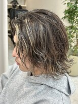 サイクル(CYCLE)&nbsp;MEN’S HAIR/サーフカール/刈り上げセンターパート/伊勢崎