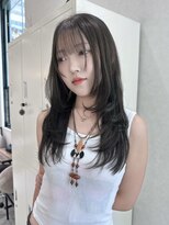 バランス ハレまち通り岡山駅前店(balance.)&nbsp;レイヤースタイルxオリーブグレーx髪質改善