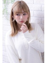 ヘアーアートシフォン 川口東口店(hair art chiffon)&nbsp;ピンクブラウンorグレーベージュの切りっぱなしボブ美髪ヘア