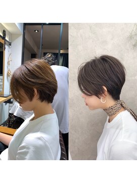 アヴァロン(AVALON) 【絶壁カバー】立体感くびれショート×イルミナグレージュカラー