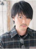 ラフな動きで大人無造作メンズロングウルフヘアｌ札幌月寒