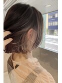 20代30代☆肩下ミディから肩上切りっぱなしボブ×インナーカラー