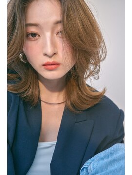 リトル 中野(little) 30代40代大人かわいいミディアムレイヤースタイル