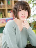斜めバング黒髪くすみカラー小顔前下がりボブc5大宮20代30代40代