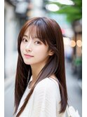 「ストレートパーマで自然な髪型に!」