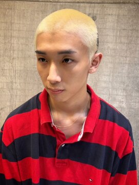 ビンゴ(BINGO) 1785メンズハイトーンカラーボウズブラックヘアバリカンアート