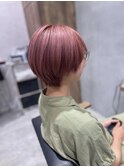ショート×ハイトーンピンク