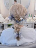 編みおろしヘアアレンジ