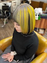 トルチェ(toRtue)&nbsp;アンブレラカラー　丸みボブ　イエローカラー