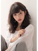 ★美髪＿ネイビーカラー＿シースルーグリッターミディ★