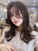 ロンド ルージュ 銀座店(Lond rouge)&nbsp;ワイドバングイメチェン美髪外ハネボブ+レイヤーカット韓国/銀座