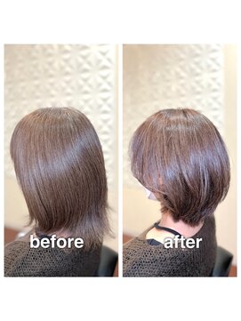 アウラ(aura) カット＋ハーバルカラー＋艶髪トリートメント