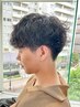 期間限定*メンズカット+パーマ ￥8000[メンズヘア/センターパート/マッシュ]