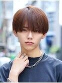 ラウンドマッシュ/縮毛矯正/ダブルカラー/フェザーパーマ