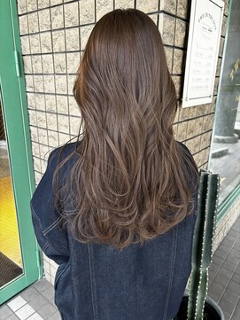 グロウウィング(GROWING) sheer beige × long layer