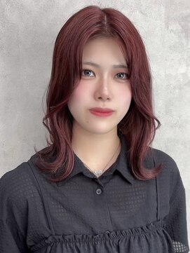 ルノン(LUNON) 暗めカラーグランマッシュデザインカラーフェイスフレーミング