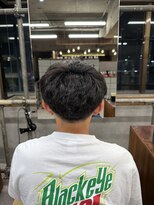 タメ(tame-)&nbsp;サーフカール/フェザーパーマ/ブルーブラック【都賀/メンズ】