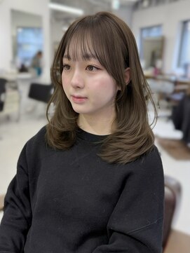 ハピネス 梅田茶屋町店(HAPPINESS) 韓国風/レイヤーカット/顔周り/顔まわり/髪質改善/ベージュ