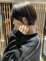 エッセンス(THE ESSENCE)&nbsp;丸みcut切りっぱなしボブエアリーロング美髪ピンクブラウン