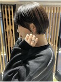 丸みcut切りっぱなしボブエアリーロング美髪ピンクブラウン