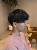 テーパーフェード/ショートマッシュ/波巻きパーマ/メンズパーマ