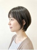 大人ショート◎春カラー×丸みショートボブ×30代40代50代