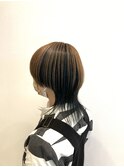 ミルクティーブロンド/ダークブルー/デジタルパーマ/藤沢美容院