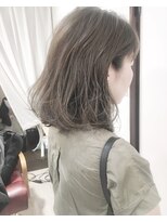 ヘアーアンドアトリエ マール(Hair&Atelier Marl) 【Marl外国人風カラー】アッシュグレージュの外ハネボブ