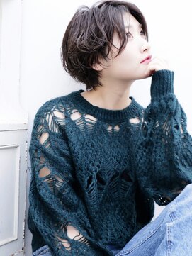 ドロップ(drop) マニッシュルーズチョコレートパーマショート〈表参道青山drop〉