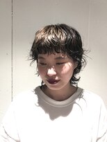 ウメヤ(UMEYA)&nbsp;ウルフパーマのハイライトデザイン