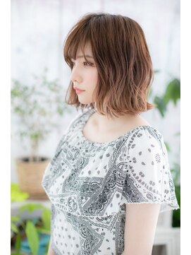 ミック ヘアアンドビューティー 大山店(miq  Hair&Beauty) グラデーションカラー＆シースルー前髪のくせ毛風外ハネミディa