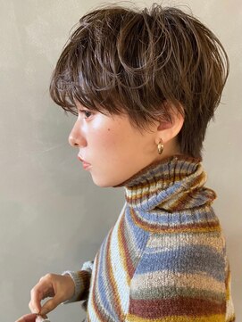 パーク(PARK) 【PARK】カーキベージュ×ニュアンスカーリー