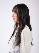 アース 三軒茶屋店(HAIR&MAKE EARTH)&nbsp;三軒茶屋_レディース_ロング_ブラック_コテ巻き_パーマ_波巻き