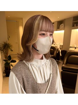 ニコフクオカヘアーメイク(NIKO Fukuoka Hair Make) インナーカラーミルクティーベージュ