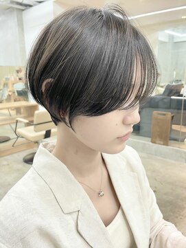 スー 渋谷(suu) 大人ショートボブ丸みショートカットマッシュショート前髪あり