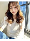 大人かわいい/フェザーバング/前髪カール/大人ガーリー