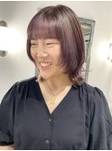 ラベンダーカラー＋ウルフカット