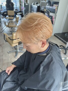 アジールヘア 所沢プロペ通り店(agir hair) 韓国風メンズブリーチカットベージュカラー所沢狭山