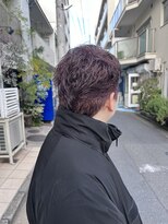 オムファミーユラグ(homme, famille raugh) スパイキーショートなパープルカラー