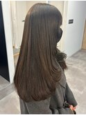 透明感カラーオリーブベージュ＊ふんわり感艶髪ストレート